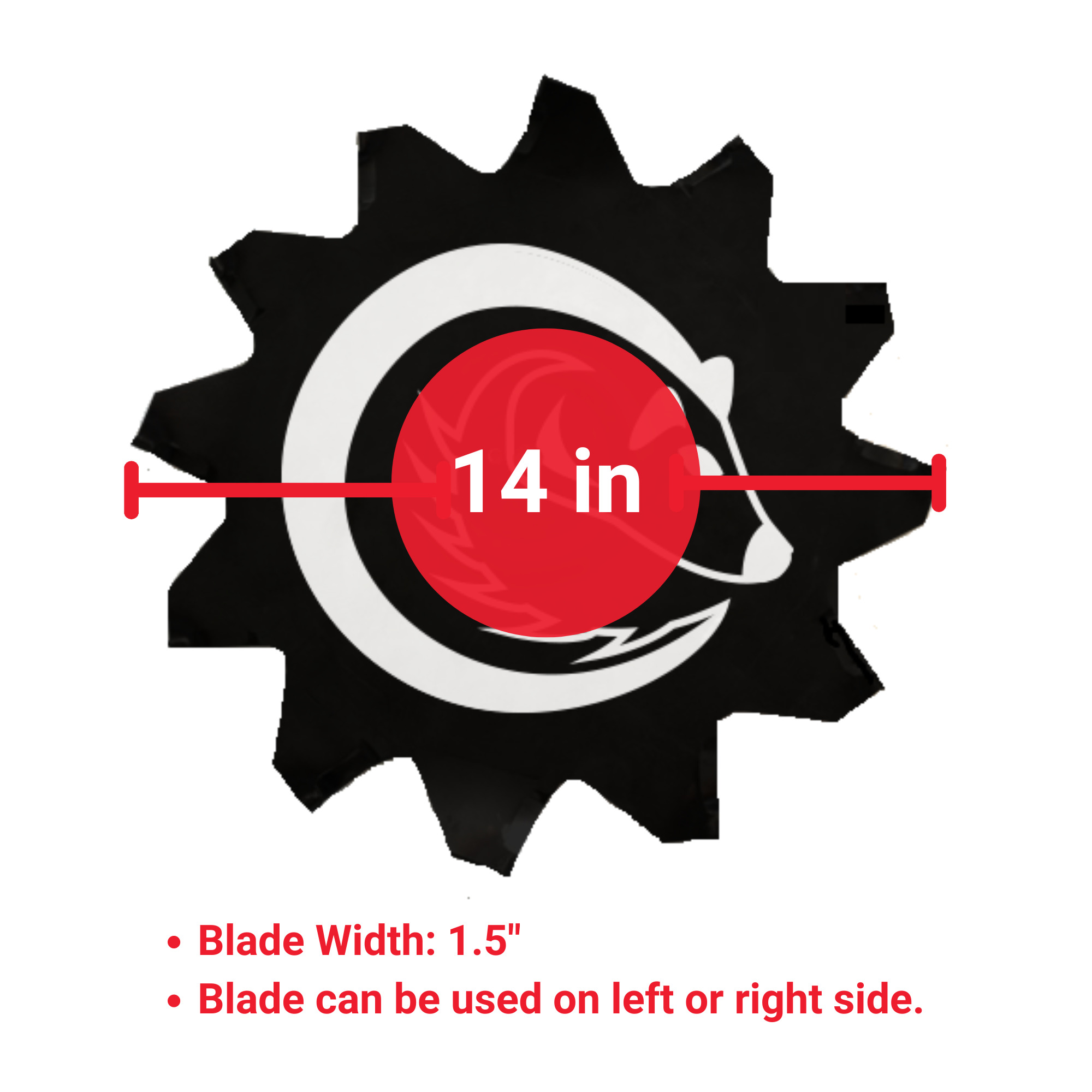 TrenchBadger Inc., 14in. Trencher, Digger, Excavator Xtra-Wide Blade, Use Singly, Model# TBP001-14